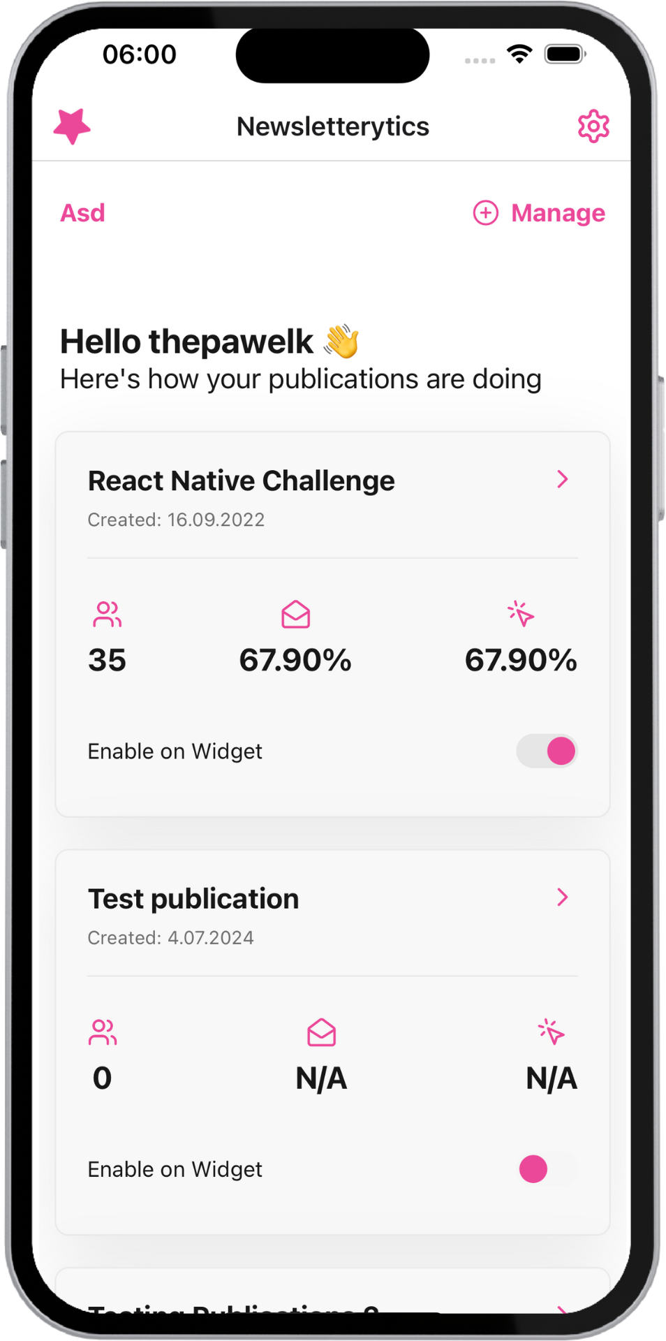 Newsletterytics App