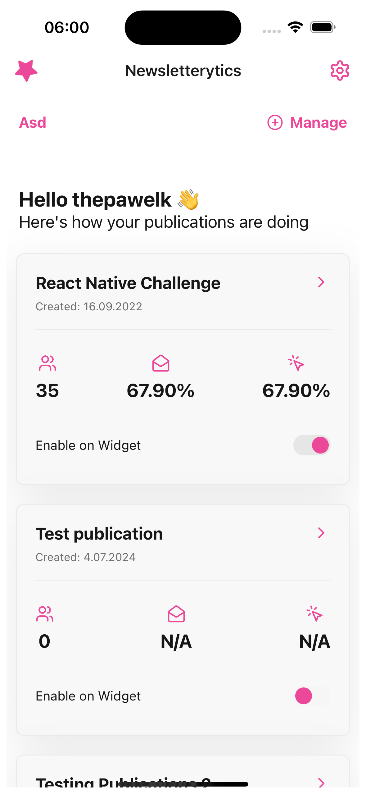 Newsletterytics screenshot