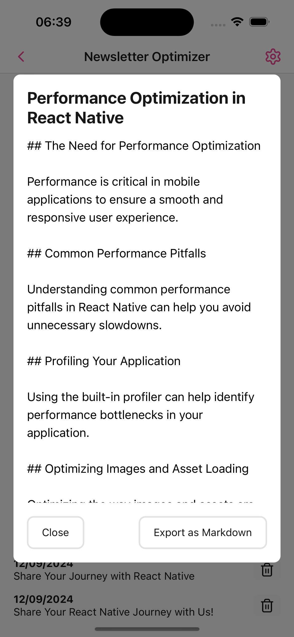 Newsletterytics screenshot